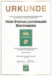 DLG Urkunde Breitenberg